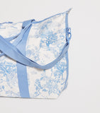 Harrods toile overnight bag set with London landmarks print, UK version