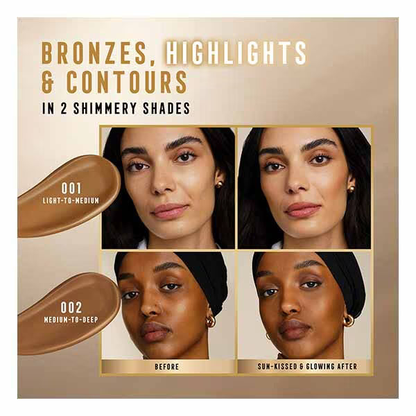 Max Factor liquid bronzer Light To Medium, imported from the UK