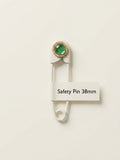 Cartier 18ct yellow gold aventurine pin 35mm, UK version