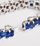 Suzanne Kalan white gold diamond blue sapphire bracelet - British product