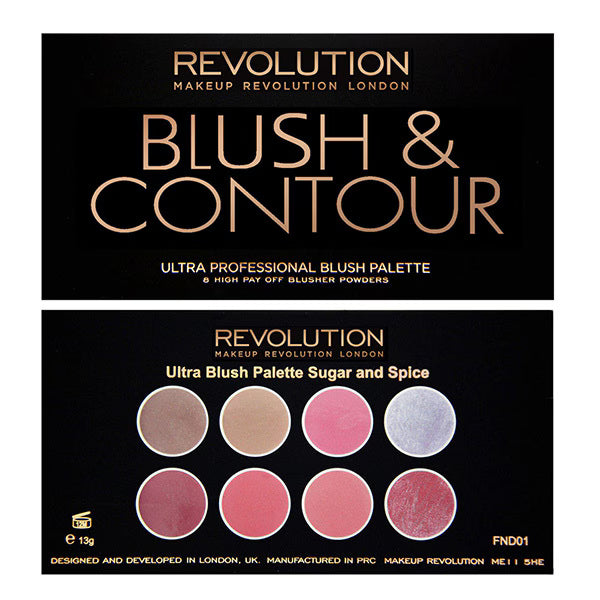 Revolution Ultra Blush Palette Sugar Spice, imported from the UK