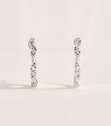 Harrods Suzanne Kalan White Gold and Diamond Mini Thin Mix Hoop Earrings- Buy online at McGrocer