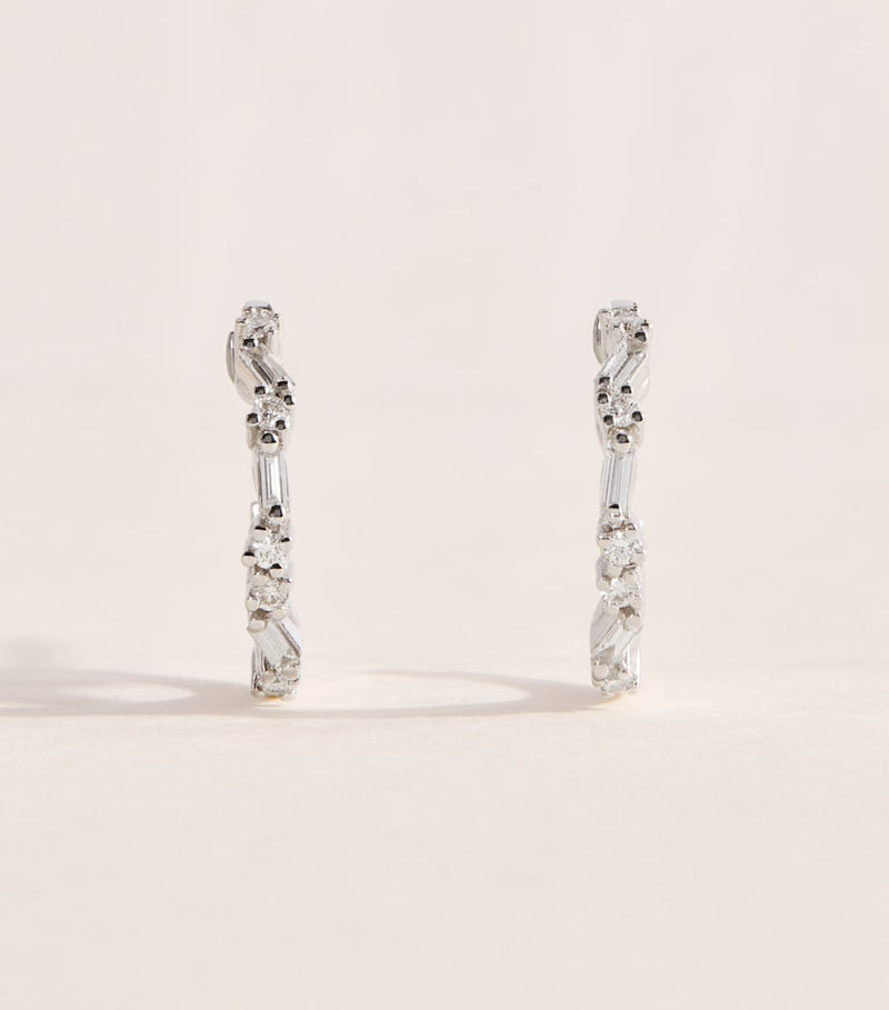 Suzanne Kalan mini thin mix hoop earrings (British brand)