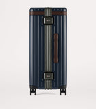 Carl Friedrik Hackett leather-trimmed hard shell check-in suitcase 65cm - British product