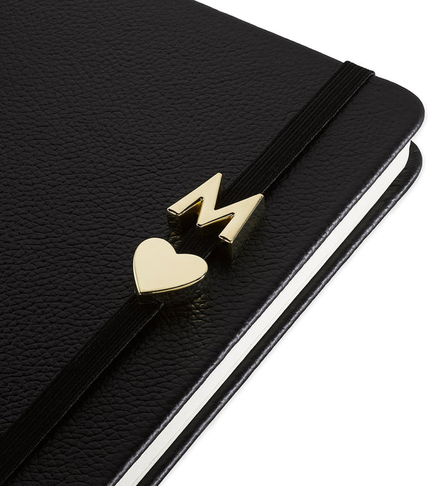 Gold-Plated Z Letter Charm for Notebook Elastic Band Attachment