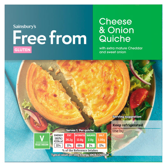 Sainsbury's Free From Cheese & Onion Quiche 170g gluten free Sainsburys   