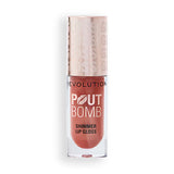 Revolution Pout Bomb Shimmer Gloss Nude Glow Lip Gloss