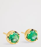 Jennifer Meyer medium yellow gold emerald stud earrings, UK version