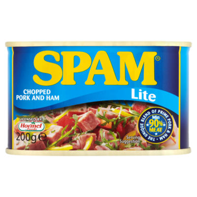 Spam chopped pork and ham Lite 200g (British brand)