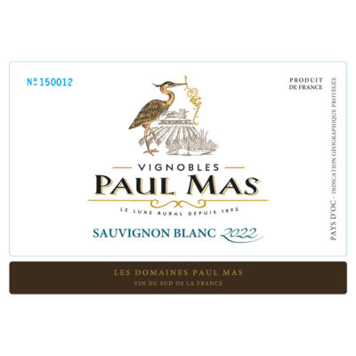 Paul Mas Sauvignon Blanc wine 75cl, imported from the UK