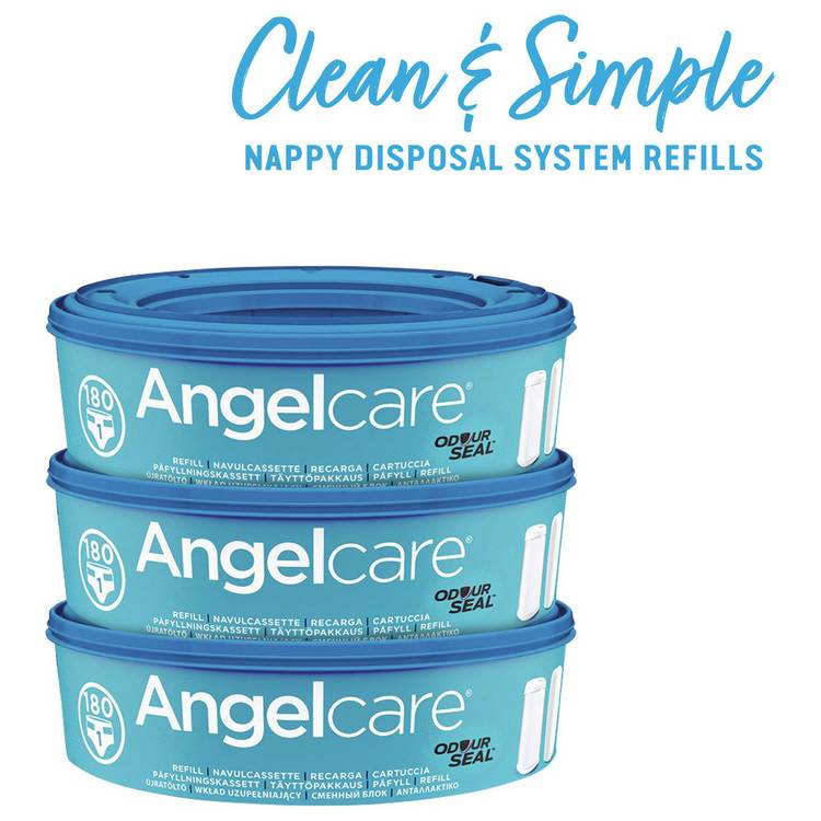 Angelcare refill cassettes 3 pack (British brand)