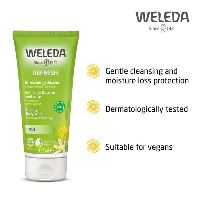 Weleda Natural Citrus Creamy Body Wash Vegan 200ml GOODS M&S
