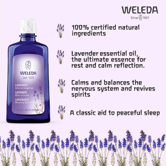 Weleda Natural Lavender Relaxing Bath Milk Vegan   200ml GOODS M&S
