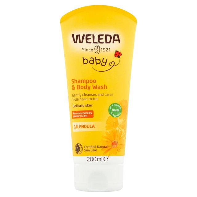 Weleda Baby Natural Calendula Vegan Shampoo & Body Wash   200ml GOODS M&S