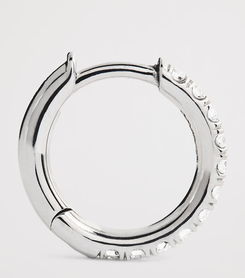 Spinelli Kilcollin single white gold diamond hoop earring, UK version