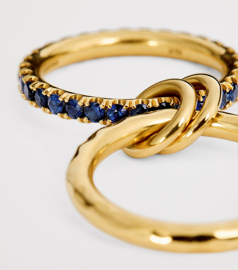 Spinelli Kilcollin yellow gold sapphire Vetra Vulcan ring (British brand)