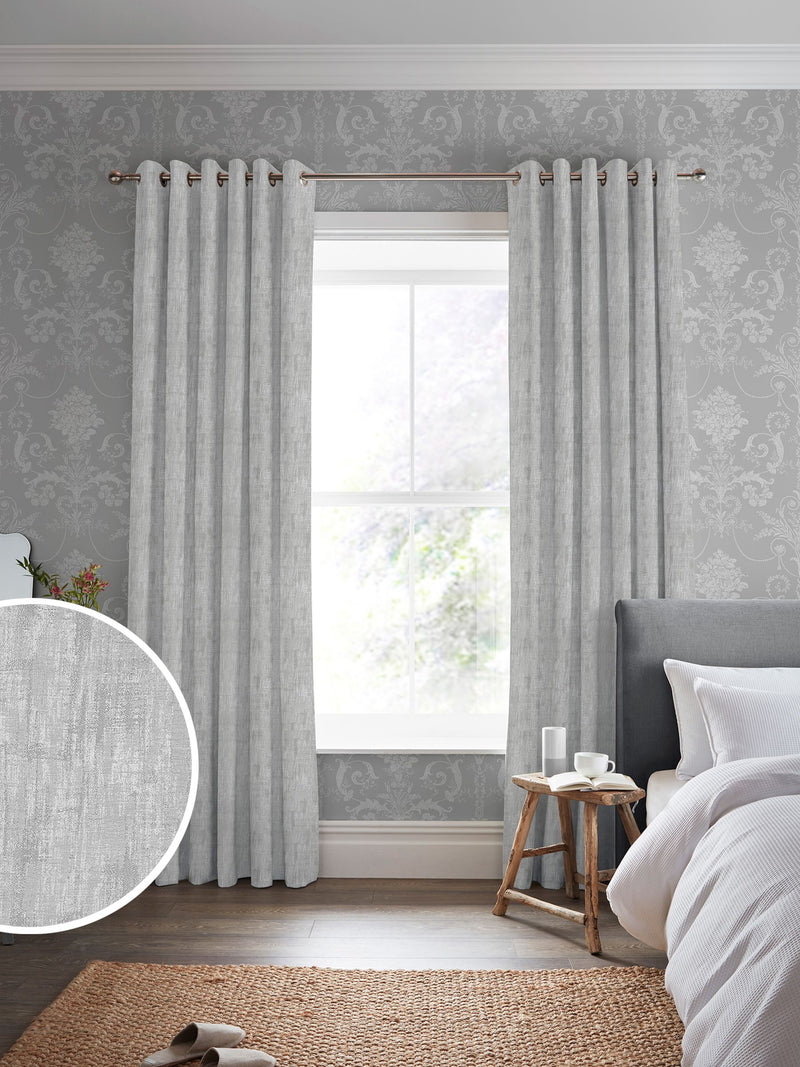 Laura Ashley Silver Whinfell made to measure curtains - British product