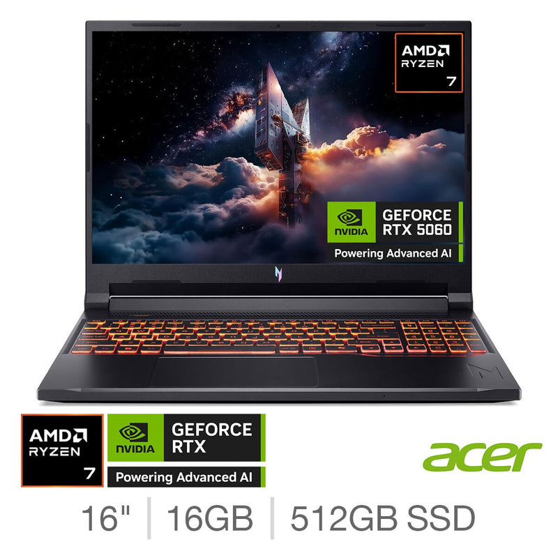 Acer Nitro V16 AI gaming laptop 16 inch, UK version