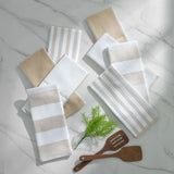 Caro Home kitchen towels beige 8 pack, UK version