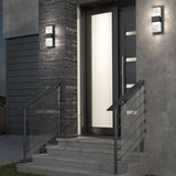 Artika Mazza black LED wall light with frosted diffuser, imported from the UK