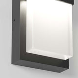 Artika Mazza black LED wall light with frosted diffuser, imported from the UK