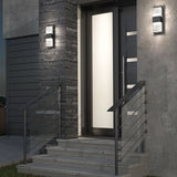 Artika Mazza black LED wall light with frosted diffuser, imported from the UK