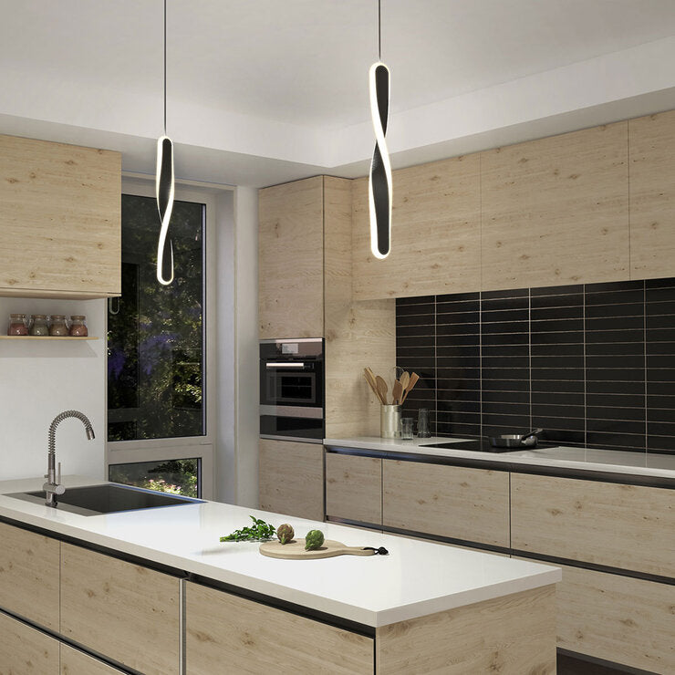 Artika Finley black LED pendant light tunable white - British product