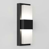 Artika Mazza black LED wall light with frosted diffuser, imported from the UK
