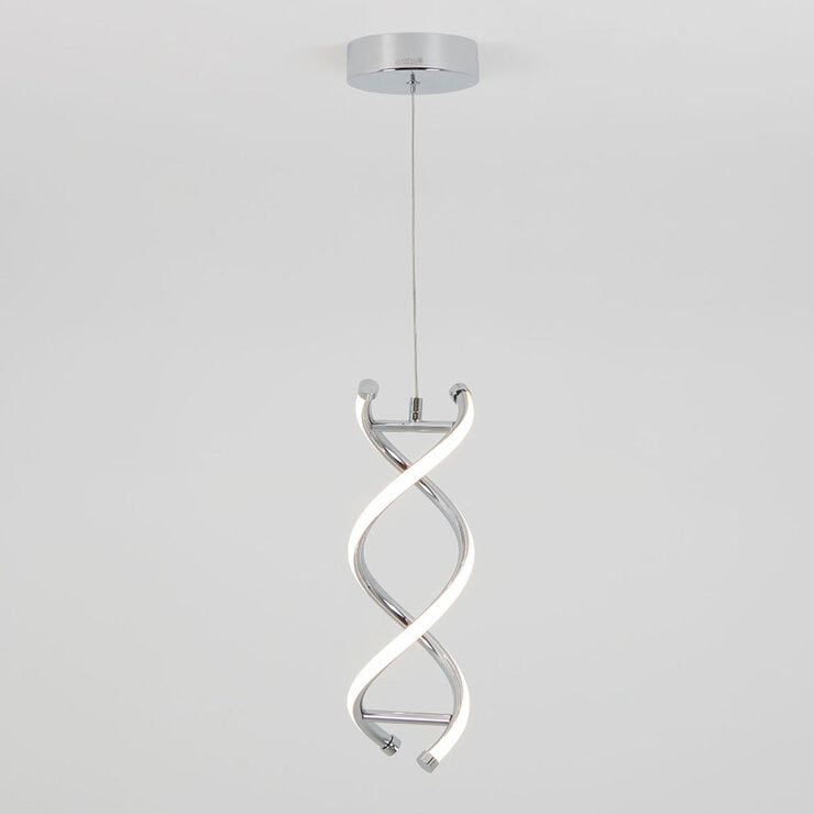 Artika DNA single light LED pendant chrome, imported from the UK