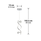 Artika DNA single light LED pendant chrome, imported from the UK