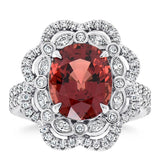 Costco platinum ring with oval spinel and diamond halo - British product