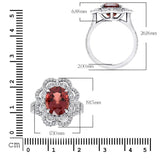 Costco platinum ring with oval spinel and diamond halo - British product