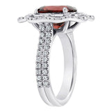 Costco platinum ring with oval spinel and diamond halo - British product