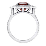 Costco platinum ring with oval spinel and diamond halo - British product