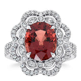 Costco platinum ring with oval spinel and diamond halo - British product