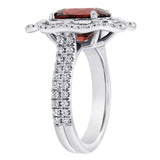 Costco platinum ring with oval spinel and diamond halo - British product