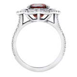 Costco platinum ring with oval spinel and diamond halo - British product