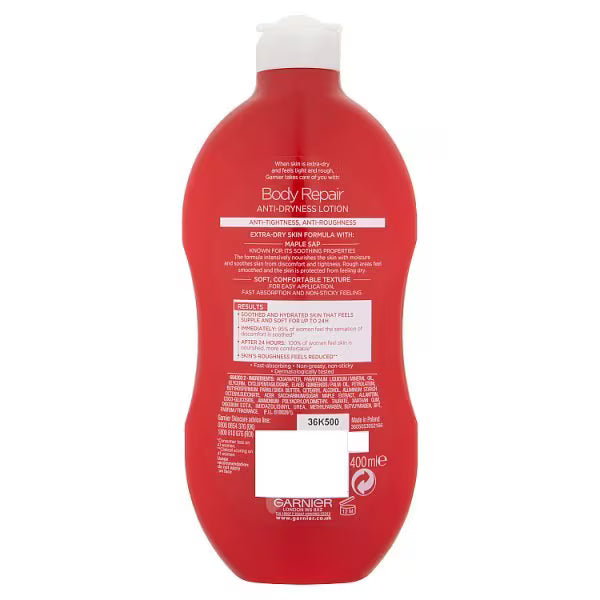 Garnier Body Lotion Dry Skin 400ml, UK version