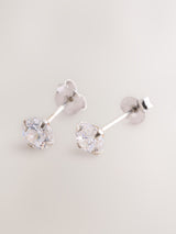 Next Sterling Silver Cubic Zirconia Stud Earrings Gift Box 0.5cm- Buy online at McGrocer