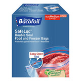 Costco UK Bacofoil Safeloc Food and Freezer Medium Bags 152 Pack- Buy online at McGrocer