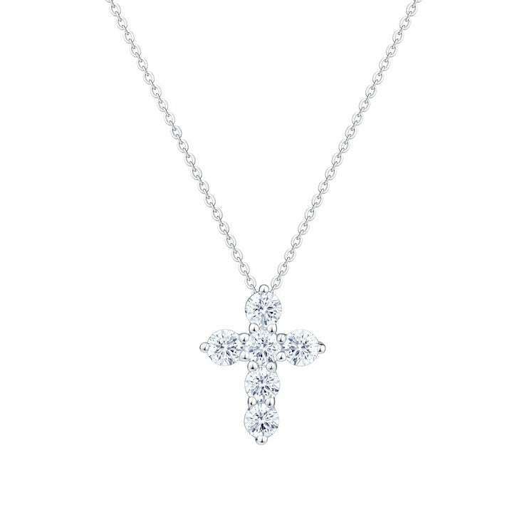 Costco 0.50ctw diamond cross pendant in 14ct white gold - British product