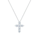 Costco UK 0.50ctw Round Brilliant Cut Diamond Cross Pendant 14ct White Gold- Buy online at McGrocer