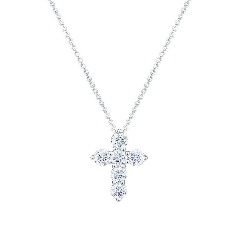 Costco 0.50ctw diamond cross pendant in 14ct white gold - British product