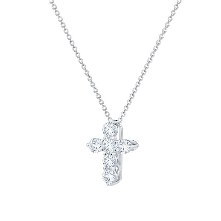 Costco 0.50ctw diamond cross pendant in 14ct white gold - British product