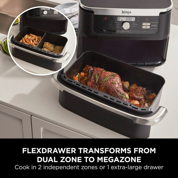 Ninja Foodi FlexDrawer dual air fryer 10.4L (British brand)