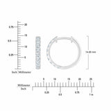 Diamond hoop earrings round brilliant cut 0.50ctw 14ct white gold - British product