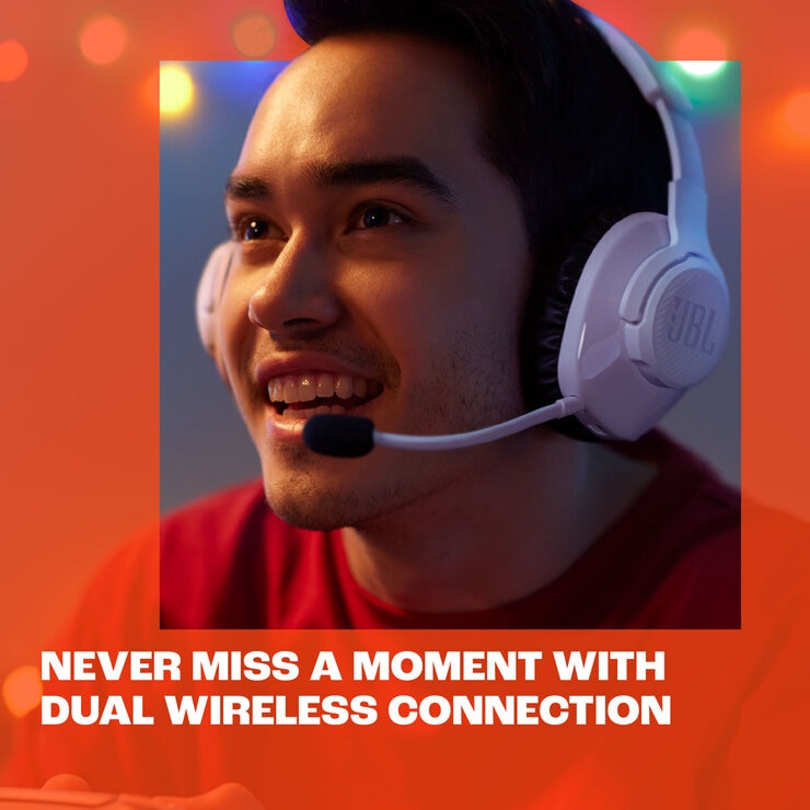 JBL Quantum 360P wireless gaming headset white blue (British brand)