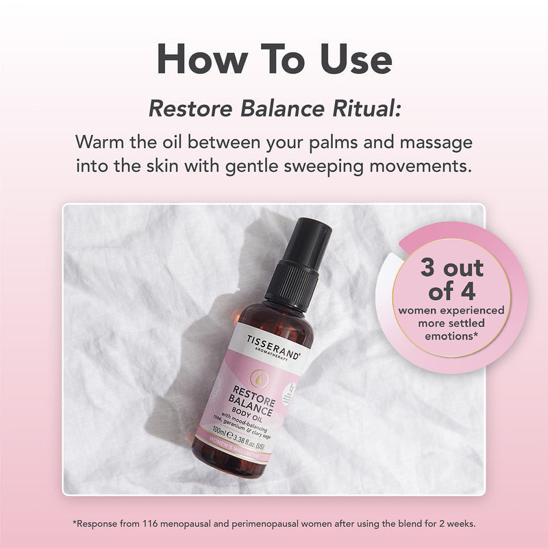 Tisserand Restore Balance Massage & Body Oil 100ml (British brand)
