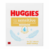 Huggies plastic free extra care baby wipes 8x48 (British brand)