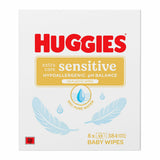 Huggies plastic free extra care baby wipes 8x48 (British brand)